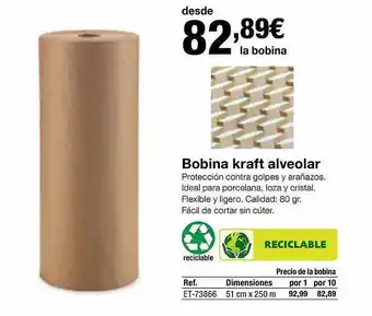 Staples Kalamazoo Bobina kraft alveolar oferta