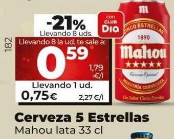 Maxi Dia Cerveza mahou oferta