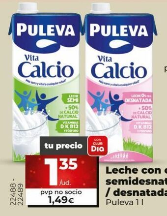 Maxi Dia Leche con calcio puleva oferta