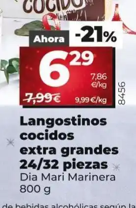 Maxi Dia Langostinos cocidos dia oferta