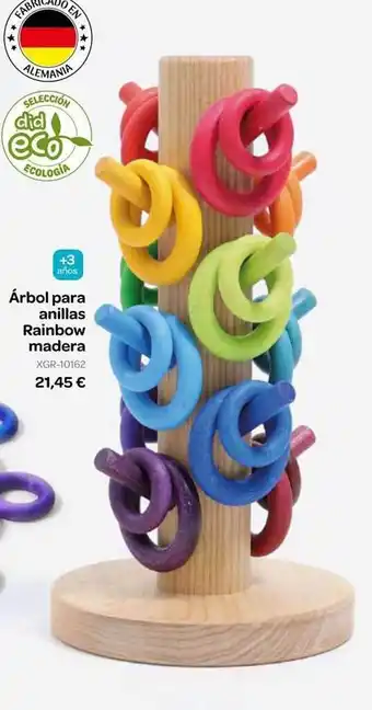 Árbol para anillas rainbow madera