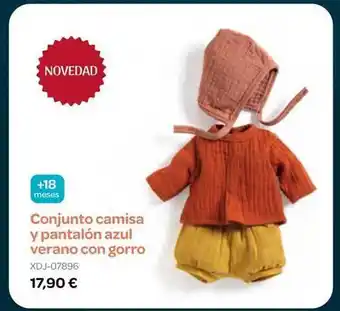 Dideco Conjunto camisa y pantalón azul verano con gorro oferta
