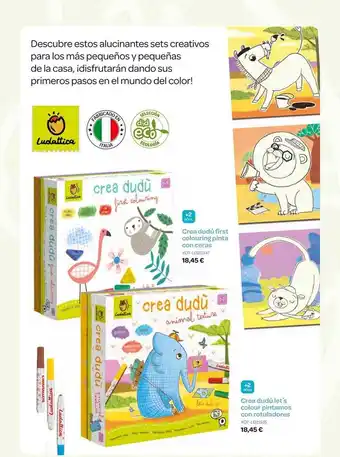 Crea dundú first colouring pinta con ceras crea dudú let's colour pintamos con rotuladores