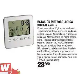 Optimus Estación meteoroloógica digital oferta