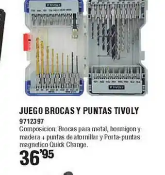 Optimus Juego brocas y puntas tivoly oferta