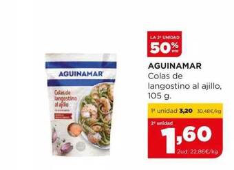 Alimerka La 2a unidad 50% dto aguinamar colas de langostino al ajillo oferta