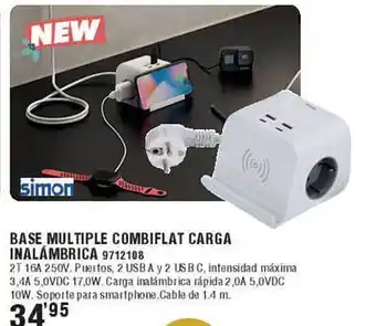 Optimus Base multiple combiflat carga inalámbrica simon oferta