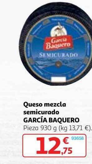 Alcampo Queso mezcla semicurado garcía baquero oferta