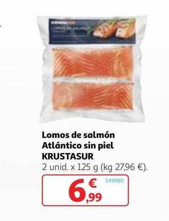 Alcampo Lomos de salmón atlántico sin piel krustasur oferta