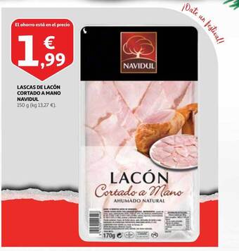 Alcampo Lascas de lacón cortado a mano navidul oferta