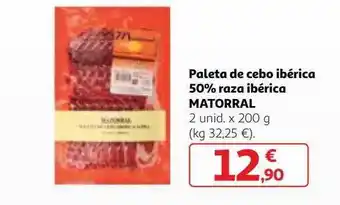 Alcampo Paleta de cebo ibérica 50% raza ibérica matorral oferta