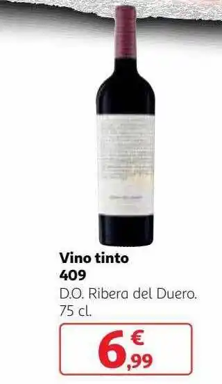 Alcampo Vino tinto 409 d.o. ribera del duero oferta