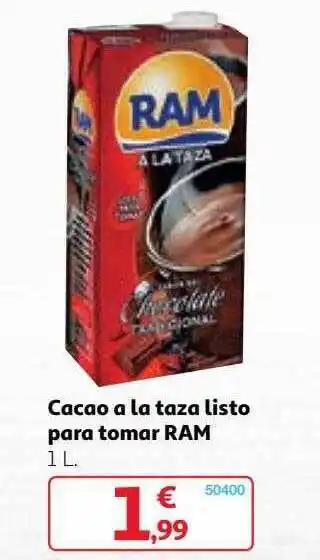 Alcampo Cacao a la taza listo para tomar ram oferta
