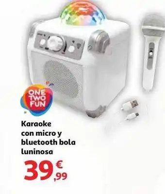 Alcampo Karaoke con micro y bluetooth bola luminosa oferta