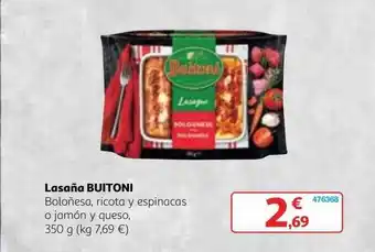 Alcampo Lasaña buitoni oferta
