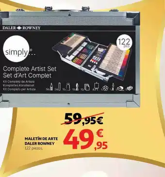 Alcampo Maletín de arte daller rowney oferta