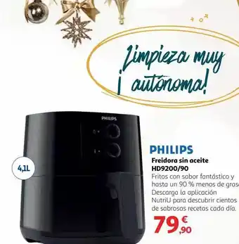 Alcampo Philips freidora sin aceite hd9200 90 oferta