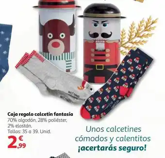 Alcampo Caja regalo calcetín fantasía oferta