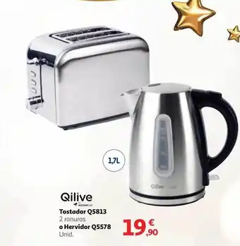 Alcampo Qilive tostador q5813 e hervidor q5578 oferta