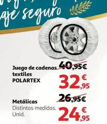 Alcampo Juego de cadenas textiles polartex metálicas oferta