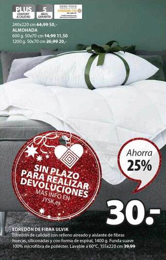 JYSK Edredón de fibra ulvik oferta