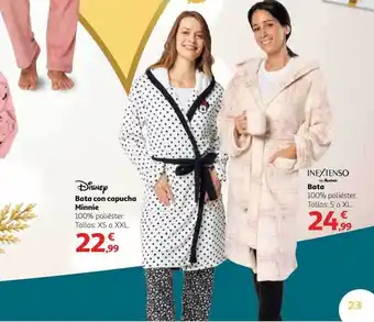 Alcampo Disney bata con capucha minnie inextenso bata oferta