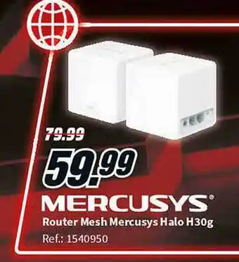MediaMarkt Router mesh mercusys halo h30g oferta