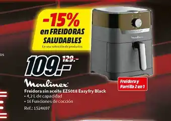 MediaMarkt Moulinex freidora sin aceite ez5018 easyffry black oferta