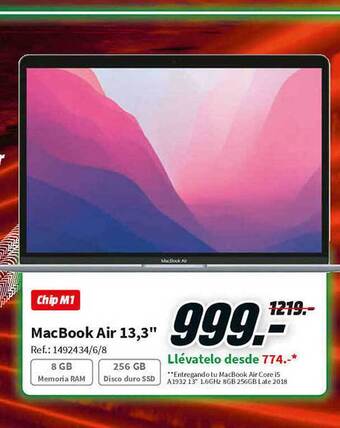MediaMarkt Macbook air 13.3 oferta