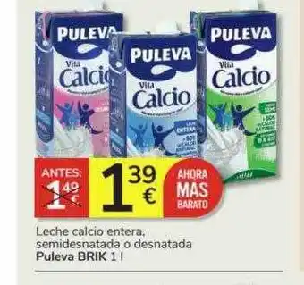 Consum Leche calcio entera, semidesnatada o desnatada puleva oferta