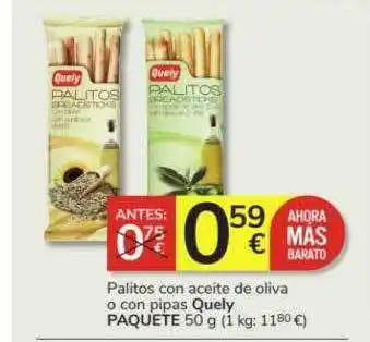 Consum Palitos con aceite de oliva o con pipas quely oferta