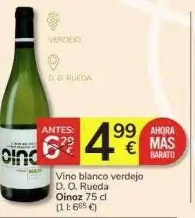 Consum Vino blanco verdejo d.o. rueda oinoz oferta