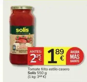 Consum Tomato frito estilo casero solís oferta