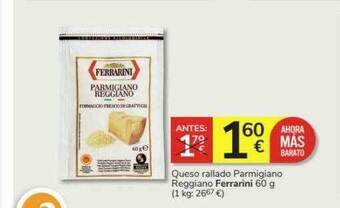 Consum Queso rallado parmigiano reggiano ferrarini oferta