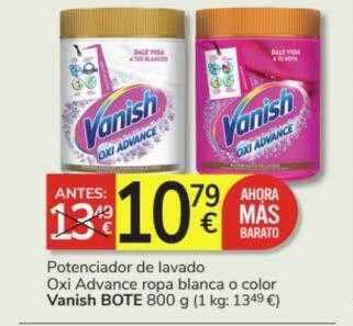 Consum Potenciador de lavado oxi advance ropa blanca o color vanish oferta