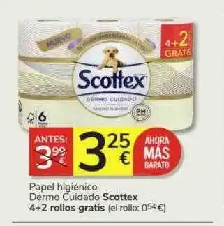 Consum Papel higiénico dermo cuidado scottex oferta