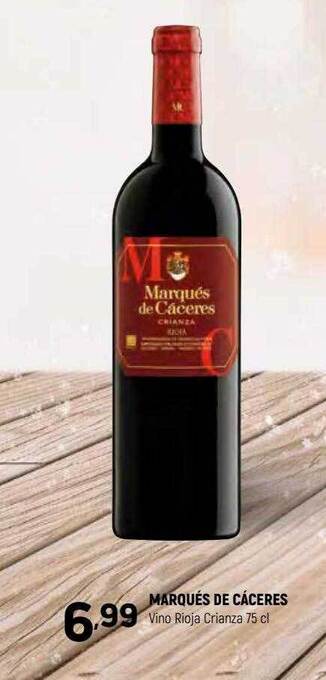 Coviran Marqués de cáceres vino rioja crianza oferta