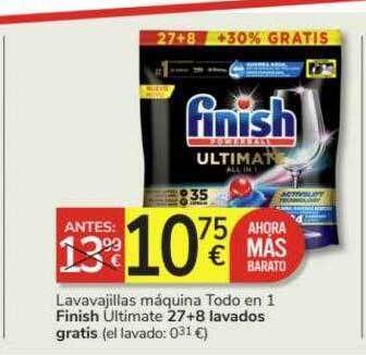 Consum Lavavajillas máquina todo en 1 finish oferta