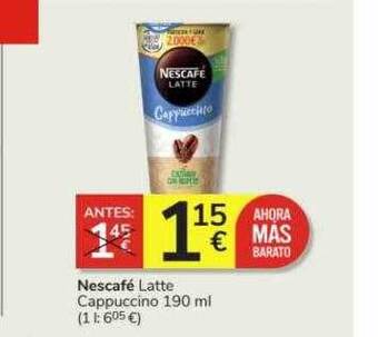 Consum Nescafé latte cappuccino oferta