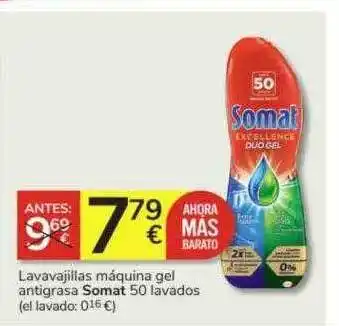 Consum Lavavajillas máquina gel antigrasa somat oferta