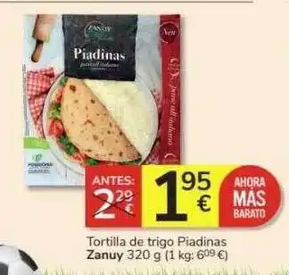 Consum Tortilla de trigo piadinas zanuy oferta