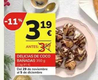 Consum Delicias de coco bañadas oferta