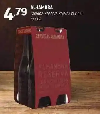 Coviran Alhambra cerveza reserva roja oferta