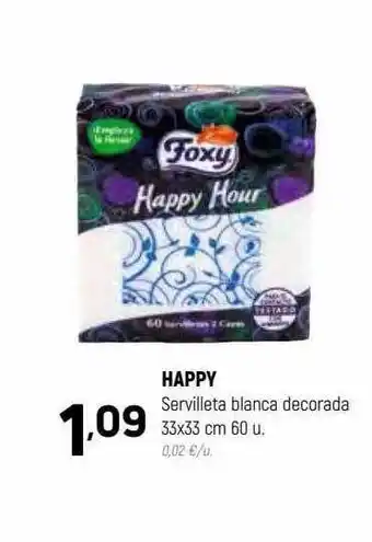 Coviran Happy servilleta blanca decorada oferta