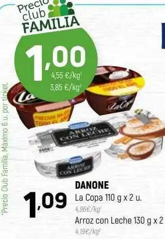 Coviran Danone la copa arroz con leche oferta