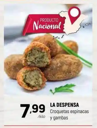 Coviran La despensa croquetas espinacas y gambas oferta