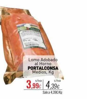 Cuevas Cash Lomo adobado al horno portalconsa medios kg oferta
