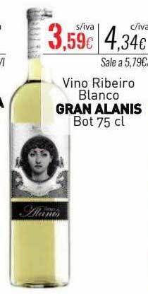 Cuevas Cash Vino ribeiro blanco gran alanis oferta