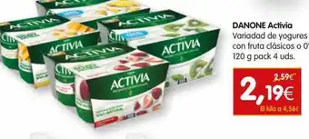Danone activia variadad de yogures con fruta clásicos o 0%