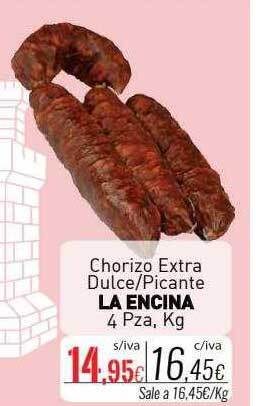 Cuevas Cash Chorizo extra dulce picante la encina oferta